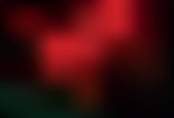 Dark Green, Red vector colorful blur backdrop.