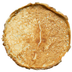 crepe pancake isolated on white background