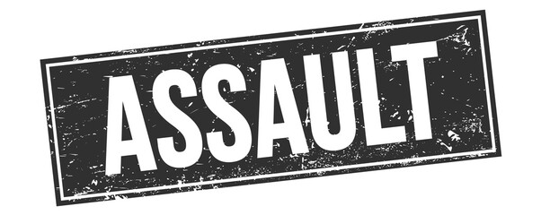 Fototapeta premium ASSAULT text on black grungy rectangle stamp.