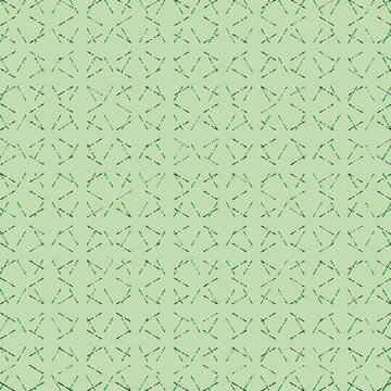 green pattern of irregular dashed lines in crossed diagonals.
