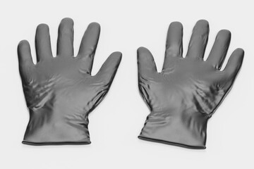 Realistic 3D Render of Latex Gloves
