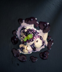 Homemade Blueberry Ice Cream