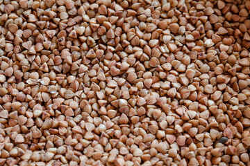 Bio cereals raw food background, texture close up. The concept of healthy food, cooking with love.