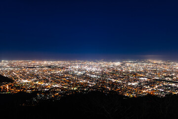 Obraz premium 日本新三大夜景 札幌 藻岩山から眺望