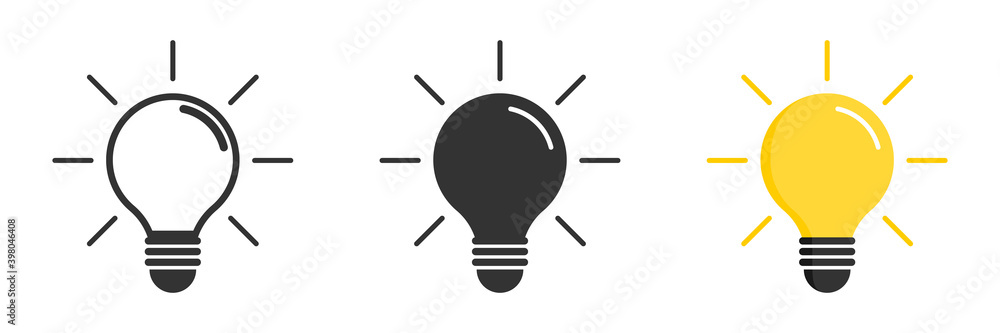 Canvas Prints light bulb icon. light bulb vector icon. idea icon. lamp concept. light bulb, isolated in modern sim