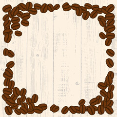 Blank coffee beans frame