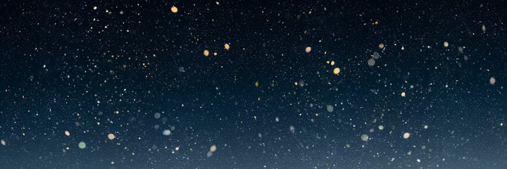 Tuinposter a christmas night sky background with blur © vovan