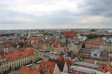 Naklejka na ściany i meble Wroclaw from above