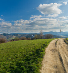 A road somewhere in the Pieniny Mountains