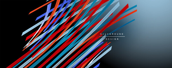 Abstract colorful lines vector background. Internet, big data and technology connections concept, abstract template