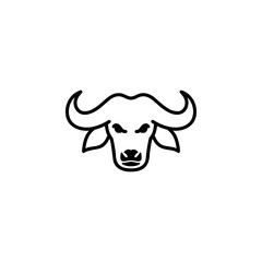 Buffalo icon flat vector illustration