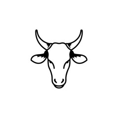 Cow head icon vector illustration