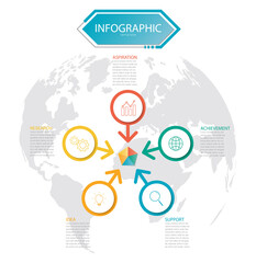 presentation business info-graphic template, abstract infographics number options template,used for web design, business step options, banner. Vector illustration EPS10.