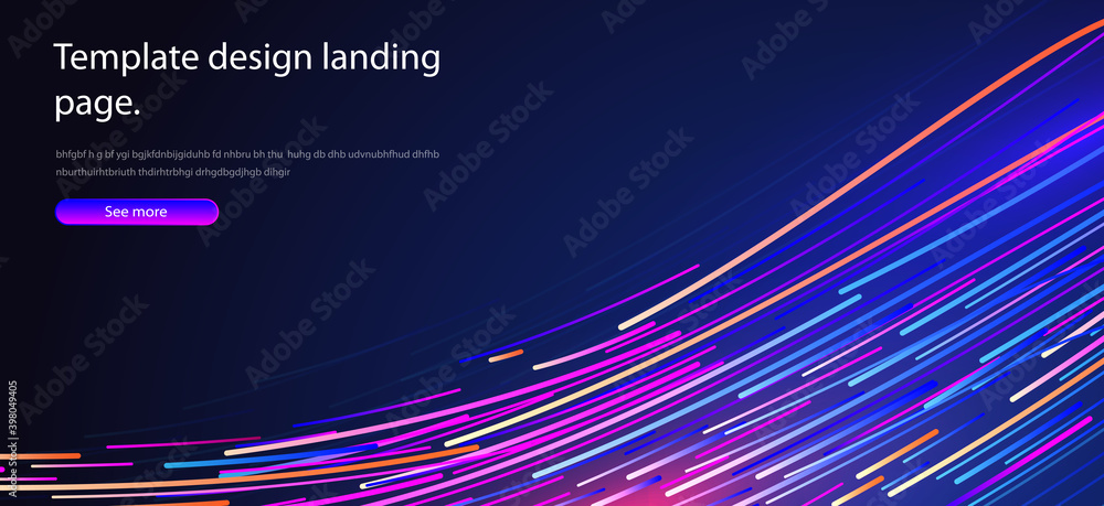 Poster abstract background design wavy lines in perspective technology, science, future style for posters o