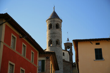 Obraz premium The colorful buildings of Citta di Castello in Umbria, Italy