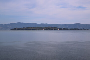 View of Lake Trasimeno, Italy