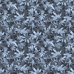 Seamless cannabis pattern with realistic leaves