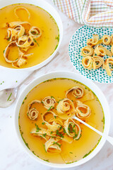 Schaebische Flaedle Suppe