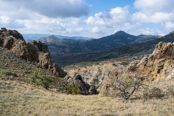 Karadag nature reserve in the Republic of Crimea, Russia. October 6, 2020
