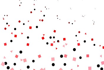 Light Red vector cover in polygonal style with circles.