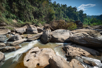Kaeng Sopha Waterfall with blue sky, Phitsanulok province - Thailand.