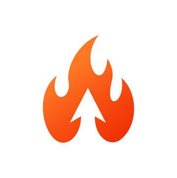 arrow flame fire logo concept