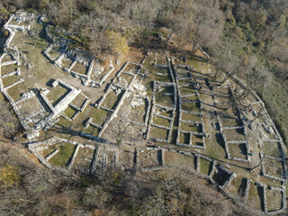 Ruins of the archaeological site at Tremona in Switzerland