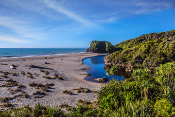 Pacific coast at low tide