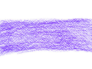 Pencil purple line on white background. Purple color sketch grunge drawing element. Crayon hand...