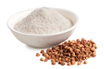 Buckwheat flour and raw toasted buckwheat