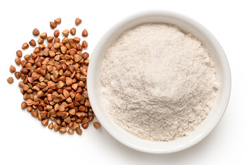 Buckwheat flour and raw toasted buckwheat