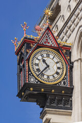 An old classic London street clock. London, UK.