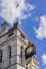 An old classic London street clock. London, UK.