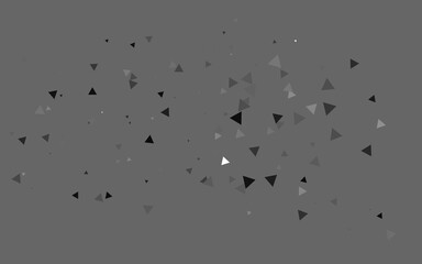 Light Silver, Gray vector cover in polygonal style. Triangles on abstract background with colorful gradient. Pattern can be used for websites.