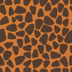 Brown animal print like repeat pattern print background