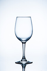 Empty wine glass. isolated on a white background
