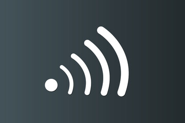 WIFI network vector icon for business and home on dark background