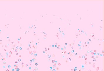 Light Blue, Red vector template with circles.