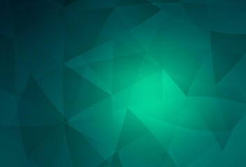 Obraz premium Light Green vector polygon abstract layout.