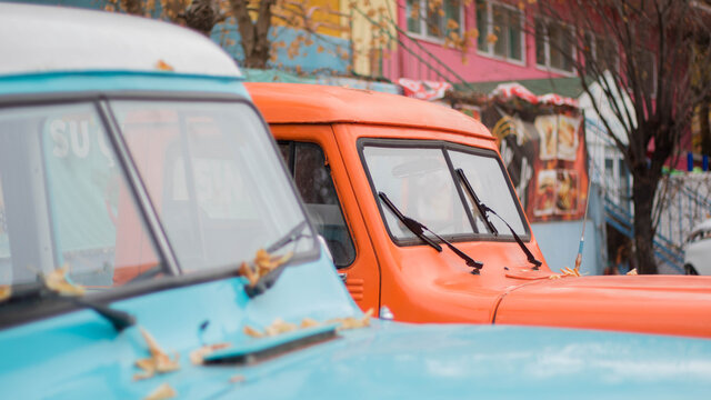 Windscreen Wipers Of Retro Cars, Windshield Wiper On A Car