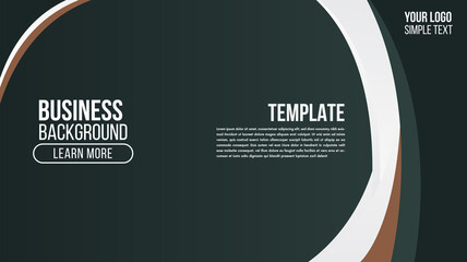 Business Abstract green background gradient design with curve shape composition.Futuristic minimal pattern place for text or message.Trendy and modern Cool banner design template.