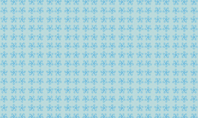 geometric floral pattern background in blue tones.