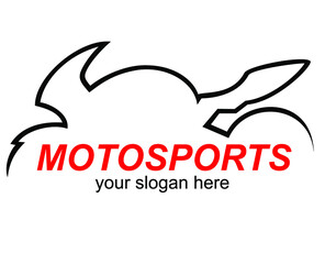 sportbike logo silhouette. racing motorcycle logo