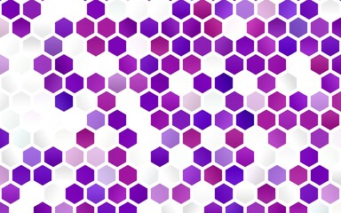 Light Purple vector template in hexagonal style. Design in abstract style with hexagons. New template for your brand book.