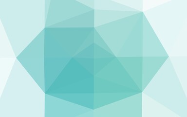 Light BLUE vector triangle mosaic template. Geometric illustration in Origami style with gradient. Template for a cell phone background.