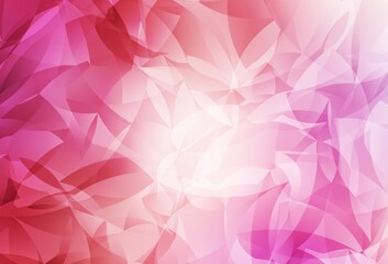 Fototapeta premium Light Pink vector polygon abstract backdrop.