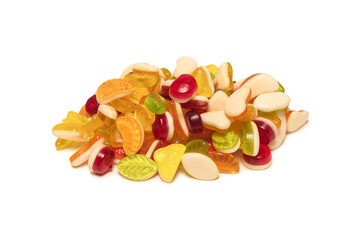 Assorted tasty gummy candies.