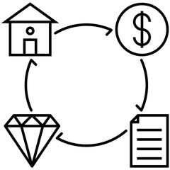 Investor life cycle Concept, Businessman stages Vector Icon Design, Financier and investors Symbol on White Background, Business Capitalism and Finance Sign,
