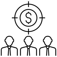 Finding Sponsor Vector Icon Design, Financier and investors Symbol on White Background, Business Capitalism and Finance Sign, Hunting an Investor Concept