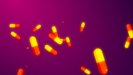 Drug prescription for pills medicine capsule pattern background. Abstract healthcare technology and science medical concept.